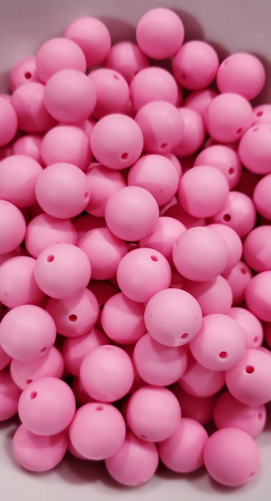 LT Pink Silicone 15MM Beads (28-A) - Image 2