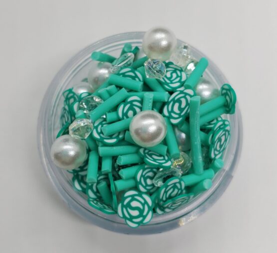 *Flower Slices w/Pearls Beads (39-B)