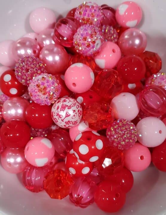 *Valentines 20MM Beads Mix (pink) (Q-2)