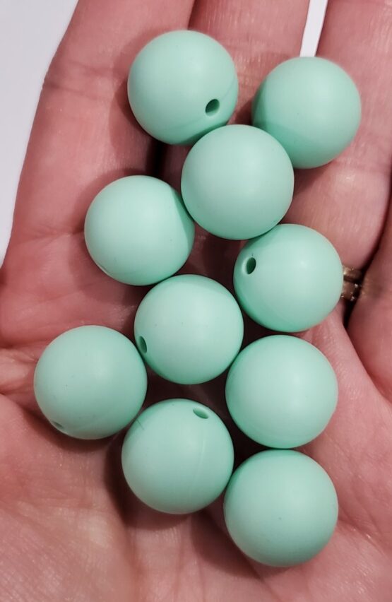 *Mint 15MM Silicone Beads (28-C)