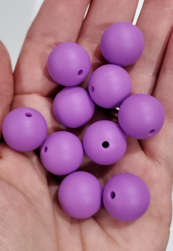 *LT Purple 15MM Silicone Beads (28-D)