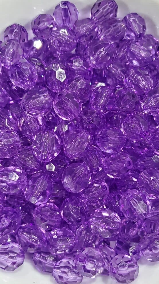 *Transparent Purple 16MM Faceted Bead (T-3) - Image 2