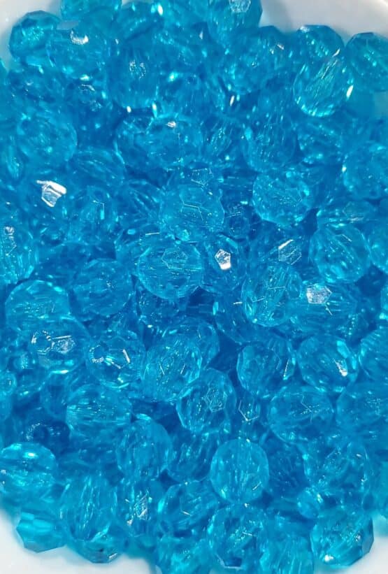 *Transparent Aqua 16MM Faceted Beads (T-5) - Image 2