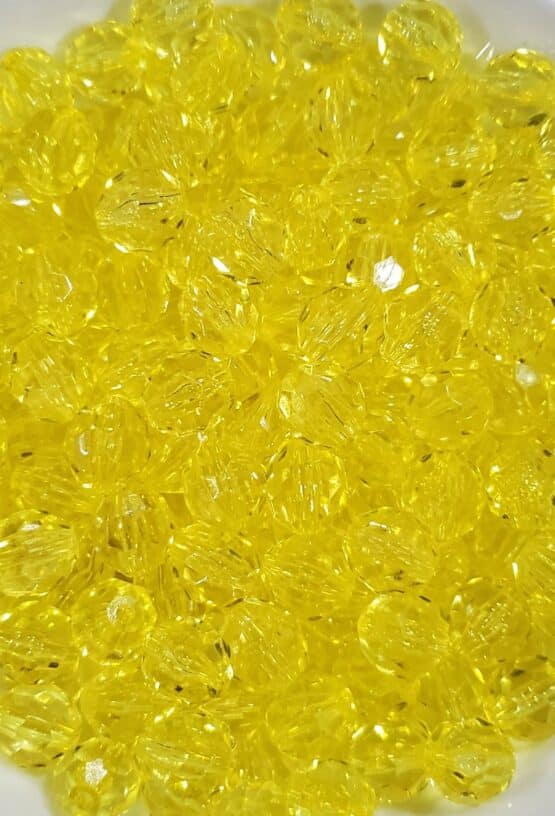 *Transparent Yellow 16MM Faceted Beads (T-2) - Image 2