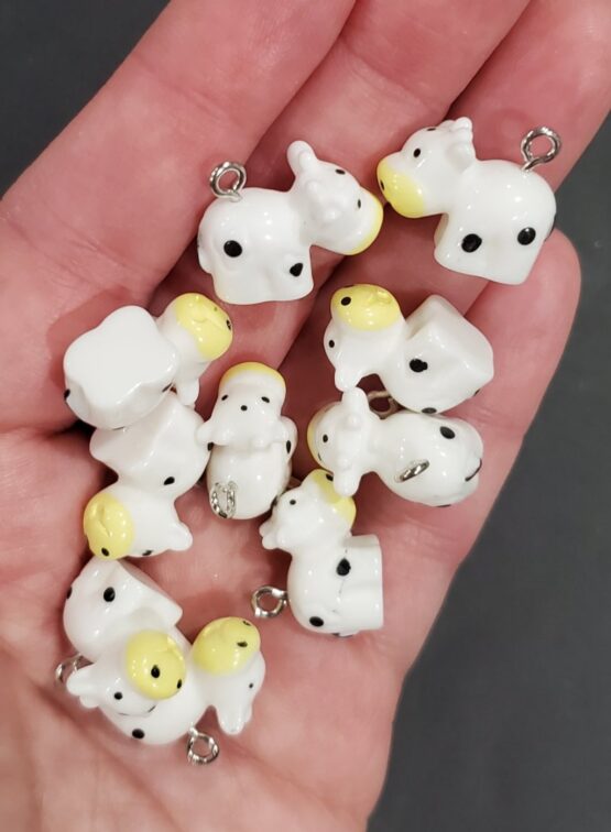 *Cow Charm (White) M4