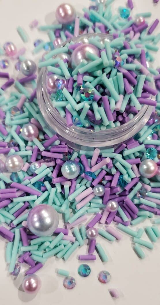 *Purple & LT Blue Sprinkles w/ Rhinestones (37-G) - Image 2