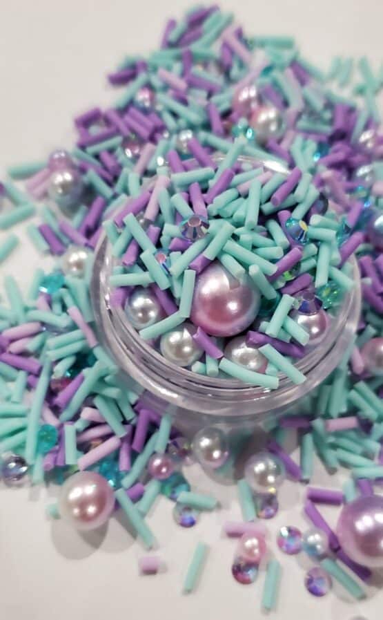 *Purple & LT Blue Sprinkles w/ Rhinestones (37-G) - Image 3