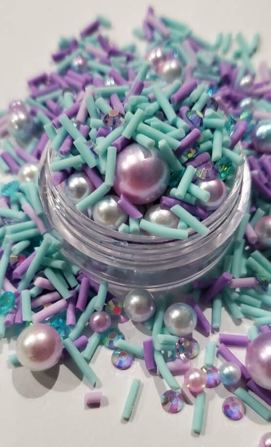 *Purple & LT Blue Sprinkles w/ Rhinestones (37-G) - Image 4