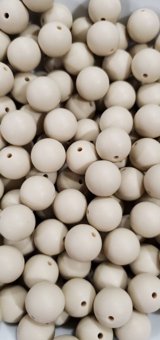 *Khaki 15MM Silicone Bead (27-F)