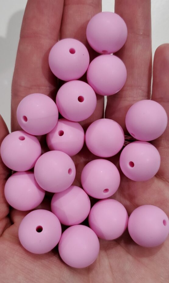 *Pastel Pink 15MM Silicone Beads (28-D)