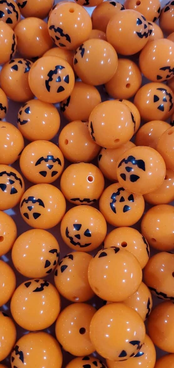 *Halloween Pumpkin 20MM Bead (O-1)