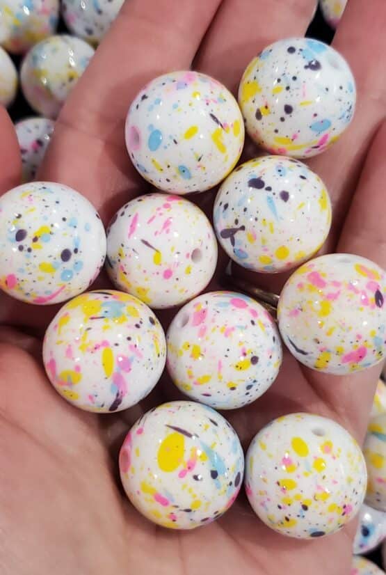 *Pastel Splatter 20MM Bead (B-5)