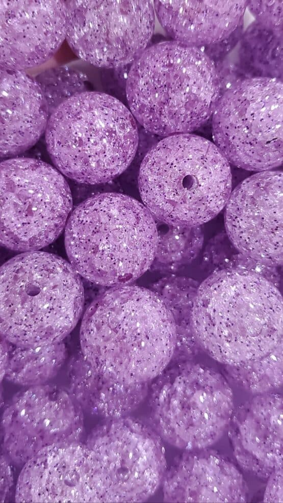 *Purple Crackle 20MM Beads (T-1)