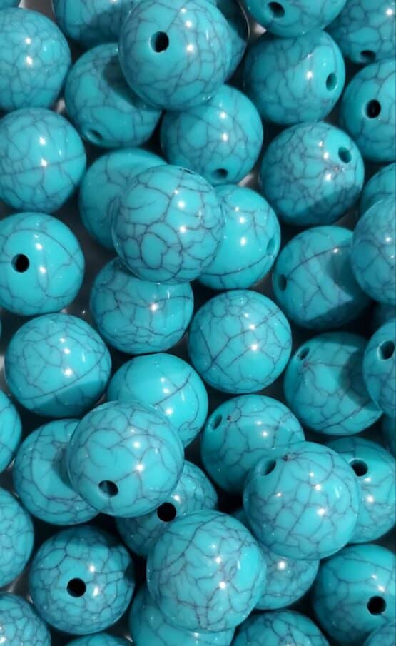 *Turquoise Crackle 20MM Beads (T-4)