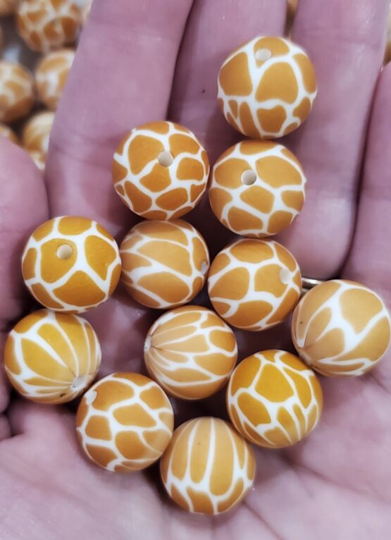 *Giraffe 15MM Silicone Beads (23-D)