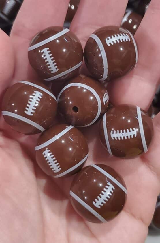 *Football 20MM Bead (2 sizes)