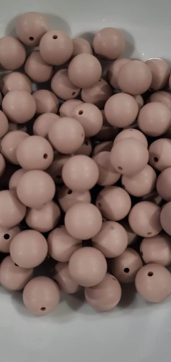 *Tan 15MM Silicone Bead (27-A)