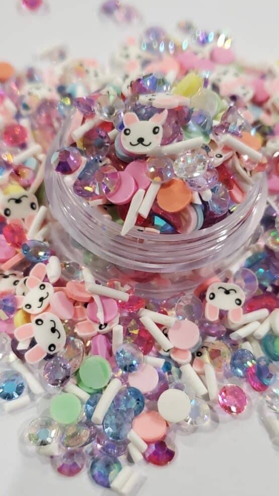 *Bunny w/pastel sprinkle & rhinestones (47-A) - Image 5