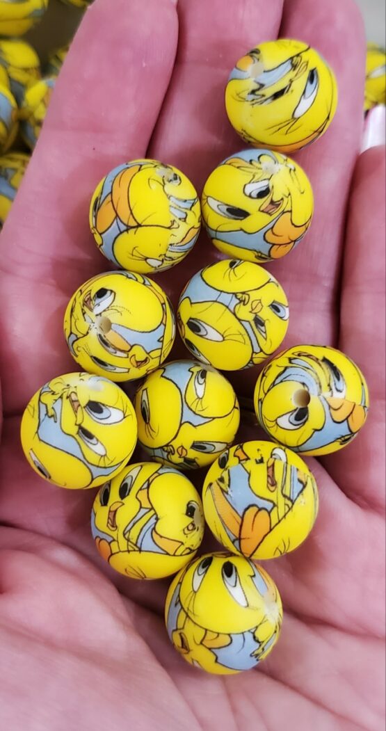 *Tweety 15MM Silicone Beads (24-B) - Image 2