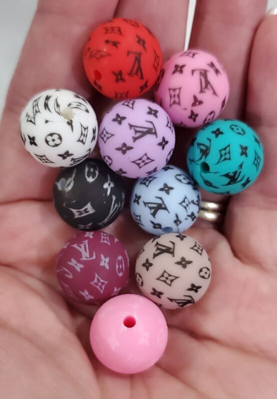 *LV 15MM Silicone Beads (12 Colors Available)