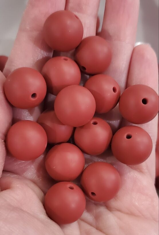 *Rosewood 15MM Silicone Bead (27-A)