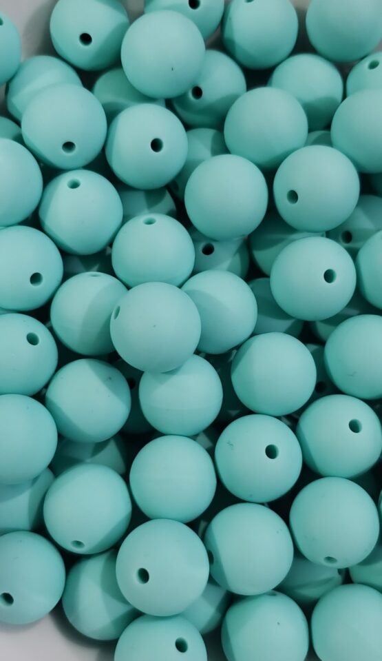 *Cyan 15MM Silicone Bead (28-A)