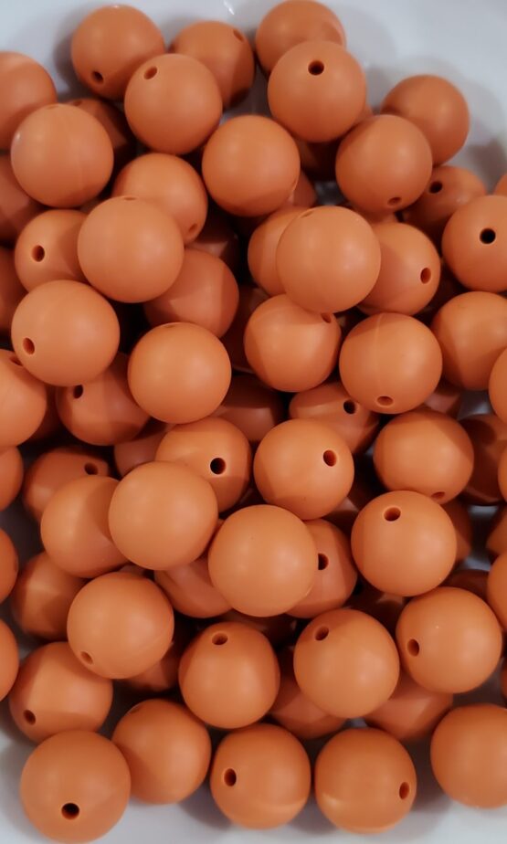 *Rust Brown 15MM Silicone Bead (Q-3)