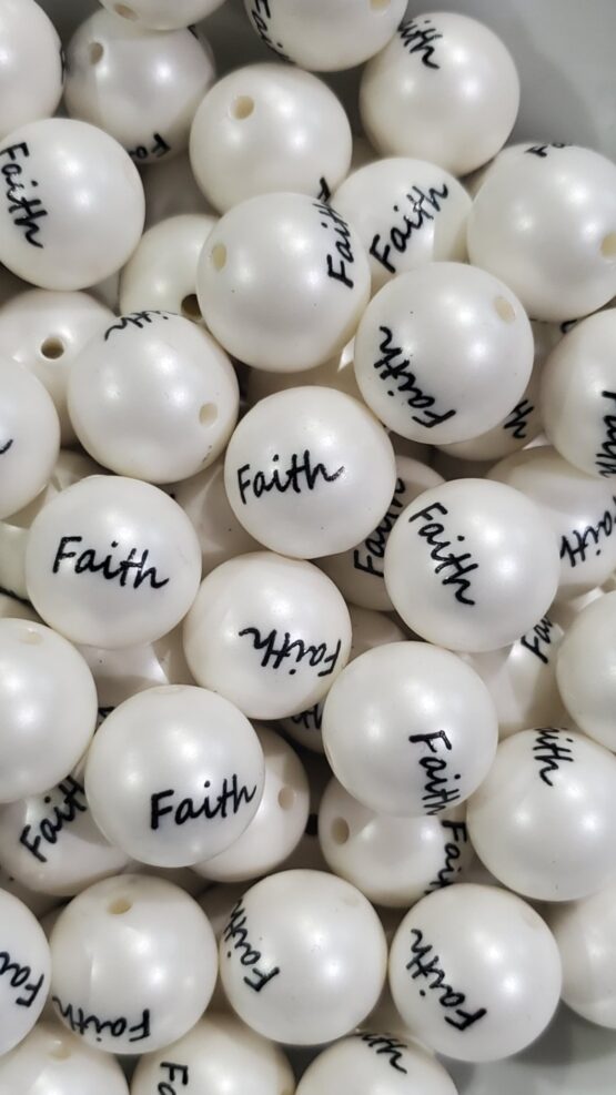 *Faith (pearl) 20MM Bead (P-3)