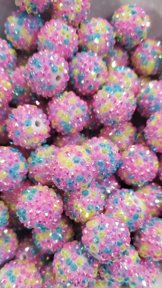 *Confetti Rhinestone 20MM Beads (B-1)