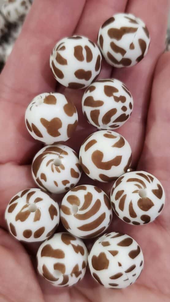 *15MM Brown Cow Bead (3-B) - Image 2