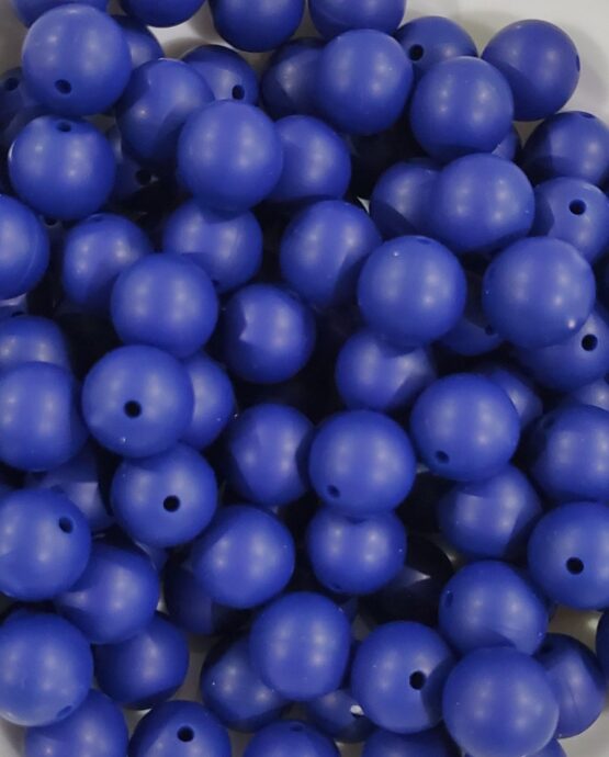 *Dark Blue 15MM Silicone Bead (Q-3)