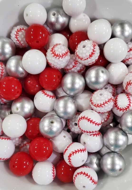 *20MM Baseball Bead Mix (4-F)