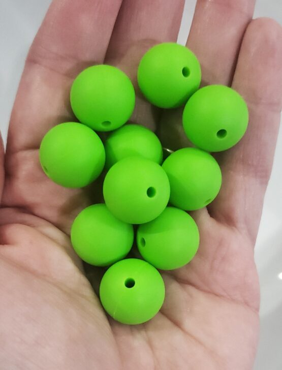 *Lime Green 15MM Silicone Bead (27-B)