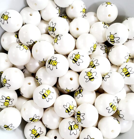 Bee 20MM Chunky Bead (smile) (O-5)