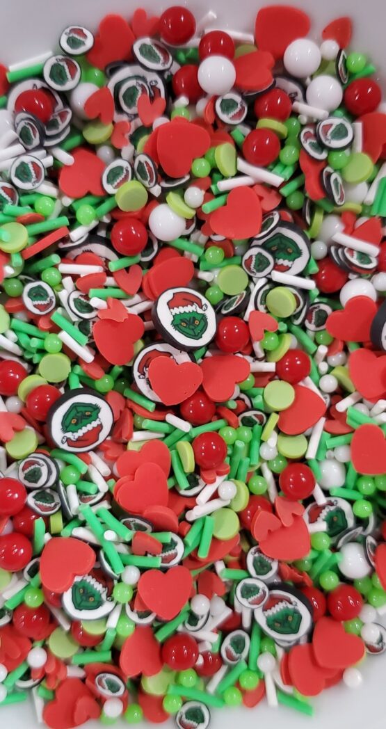 *Grinch Clay Mix w/beads (new) (47-D)