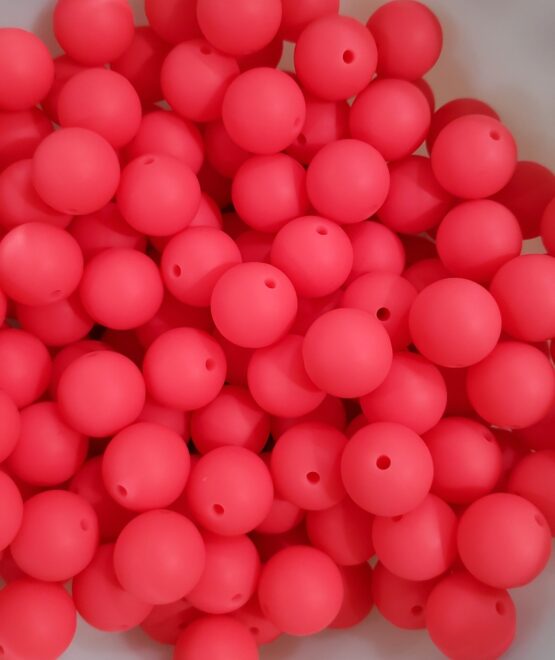 *Shocking Pink 15MM Silicone Bead (Q-2) - Image 2