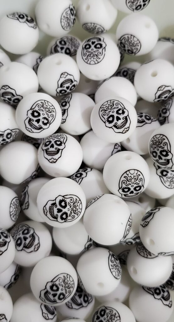 *Skull 15MM Silicone Beads (16-A)