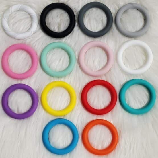 Round Silicone Teethers (65mm)(15 colors)