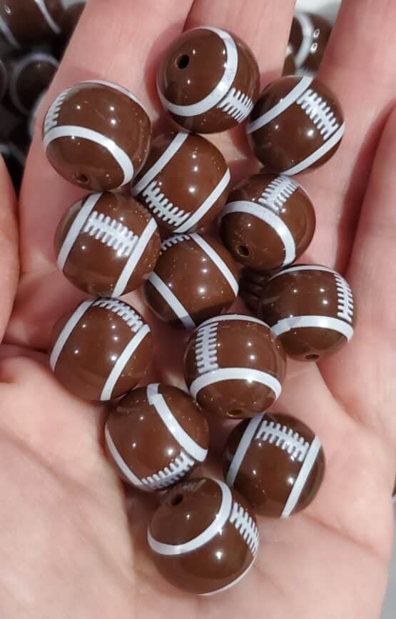 *Football 20MM Bead (2 sizes) - Image 2