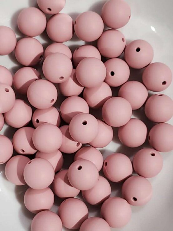 *Dusty Pink 15MM Silicone Bead (28-C)