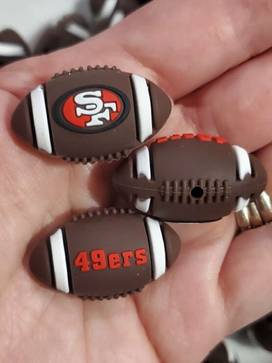 #6 3D Football Focal Beads/Bead Shapes - Image 4