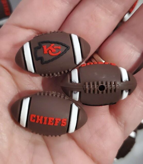 #6 3D Football Focal Beads/Bead Shapes - Image 5