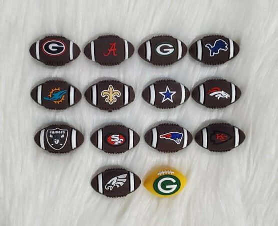 #6 3D Football Focal Beads/Bead Shapes